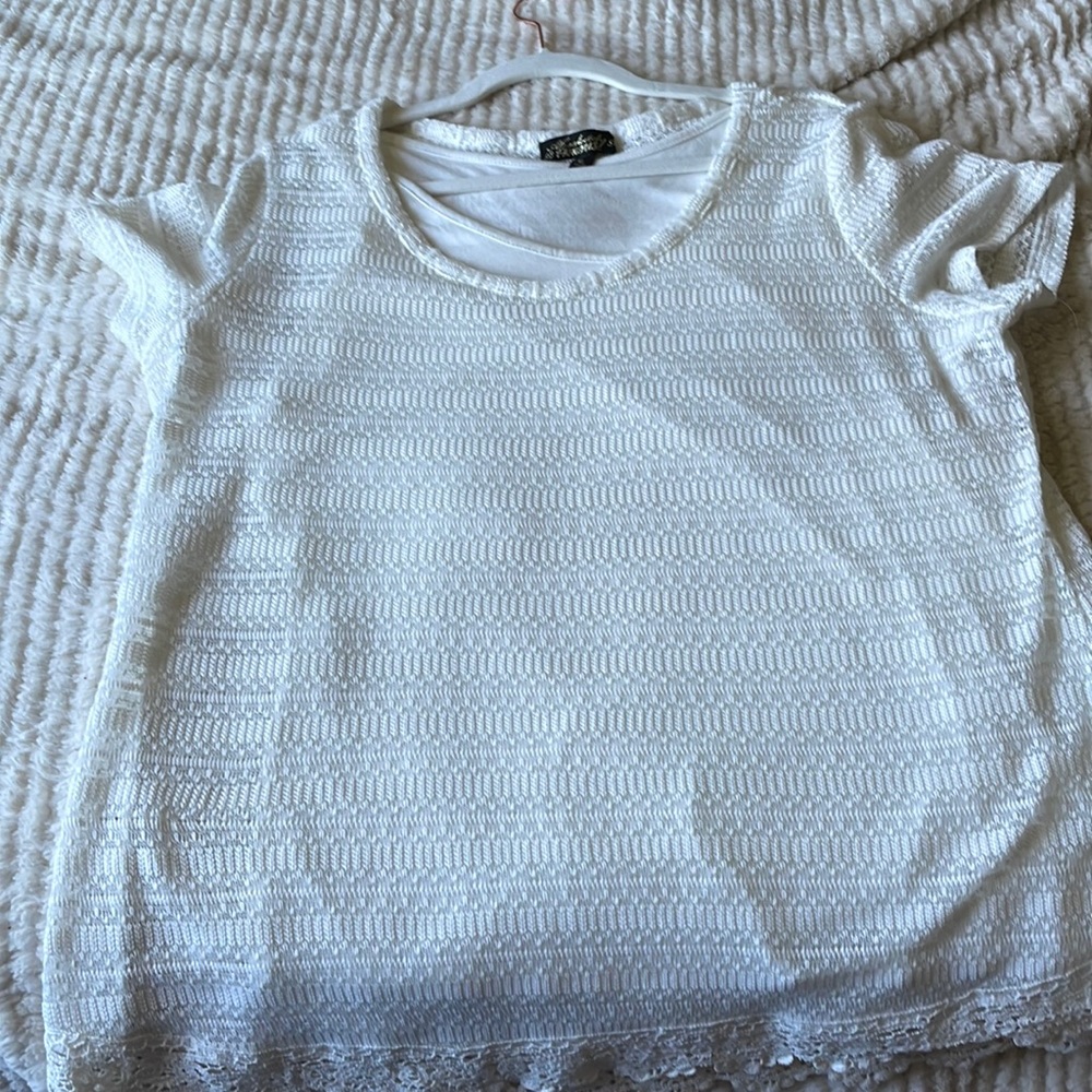 Cream color XL top by Absolutely Famous.